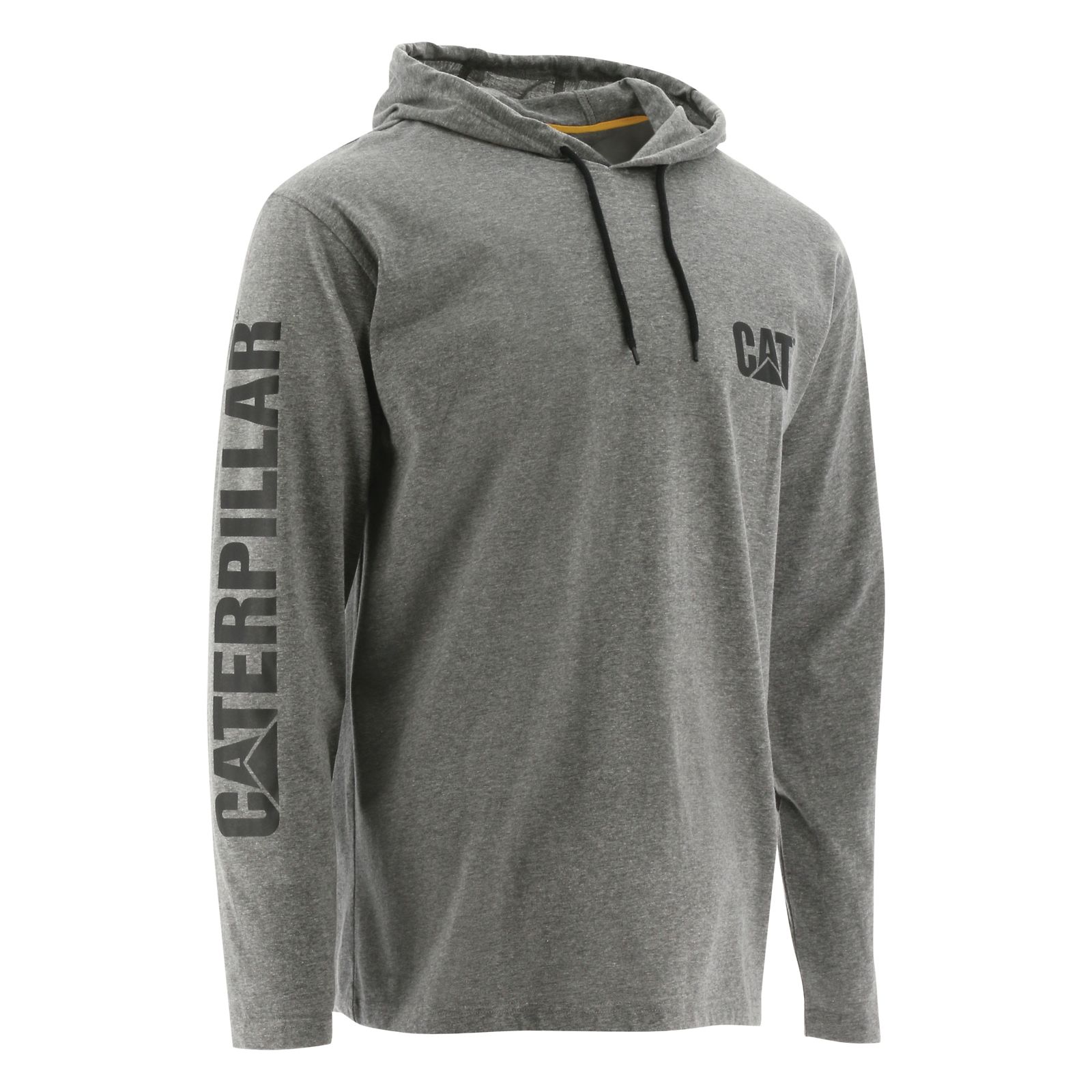 Men's Caterpillar Upf Hooded Banner Long Sleeve T-Shirts Grey Ireland YLGS06247